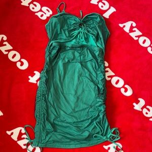 Green Ruched Dress